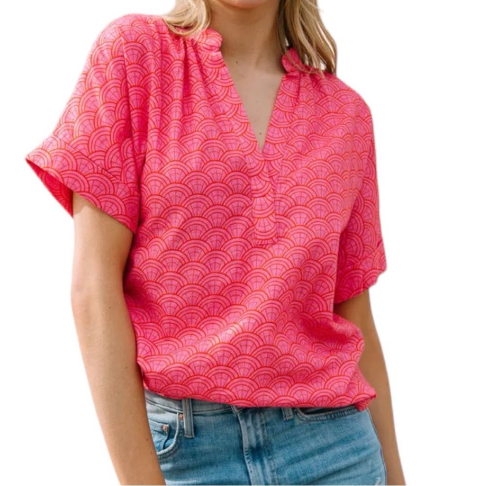 Michelle McDowell Rachel In the Real World Cosmos Women's V Neck Shirt Sz M